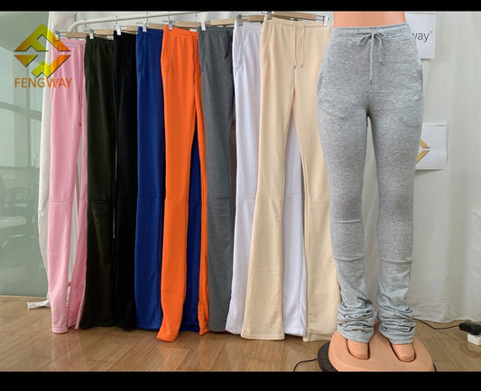Stacked sweatpants